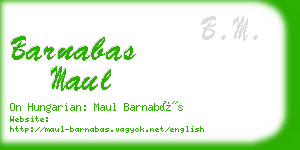 barnabas maul business card